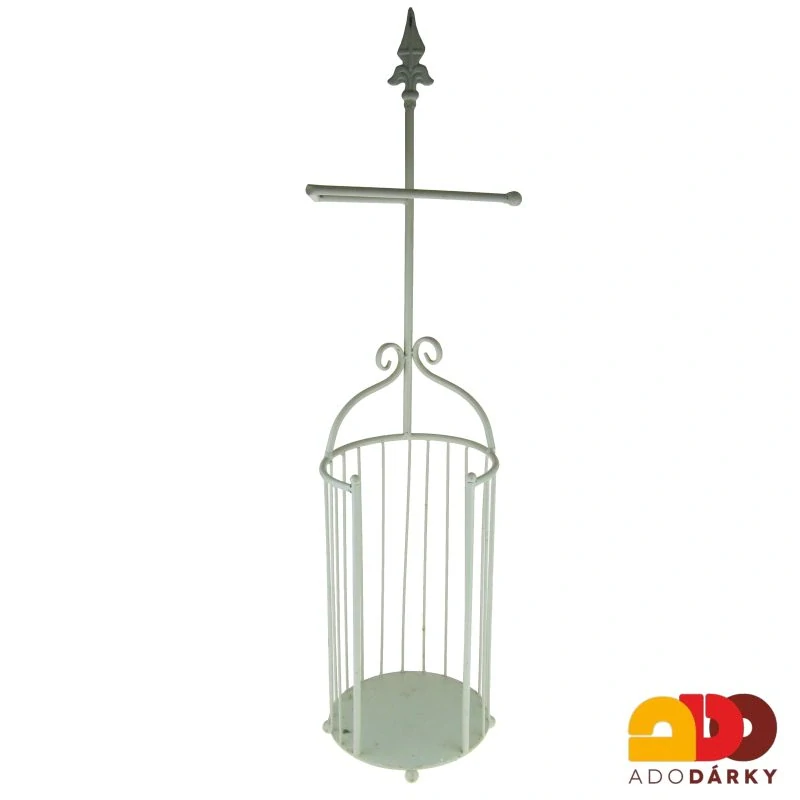 Kovový stojan na toaletní papír bílý 86,5 cm - II. jakost