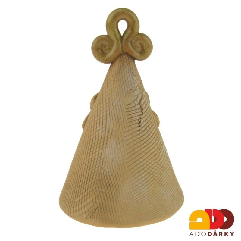 Zvonek se sluníčkem, béžové ouško 10 cm