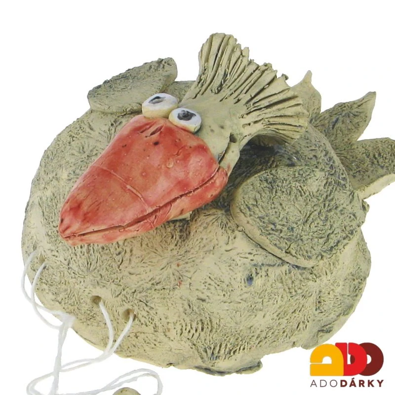 Keramický pták s visícíma nohama 41 cm