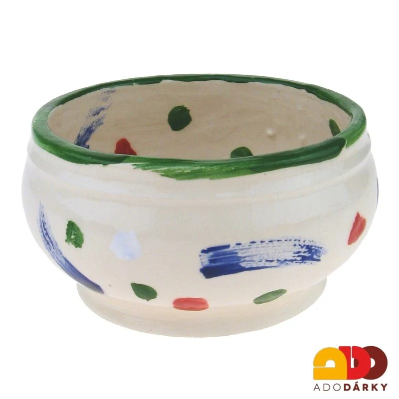 Keramická miska se zeleným lemem 14,5 cm
