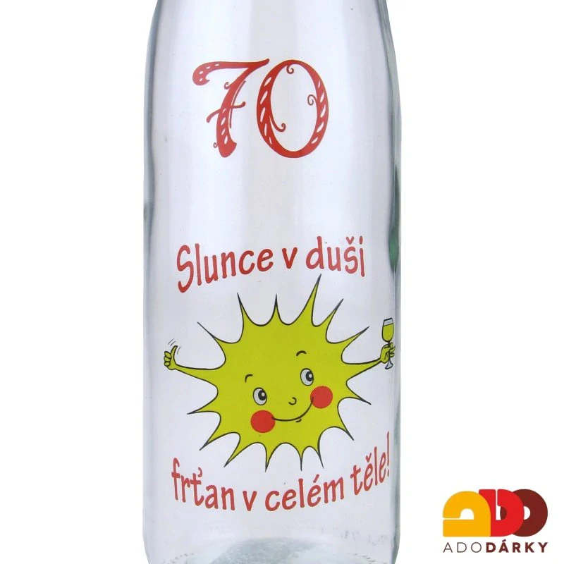Láhev 70 Slunce v duši - frťan v celém těle 0,75 l