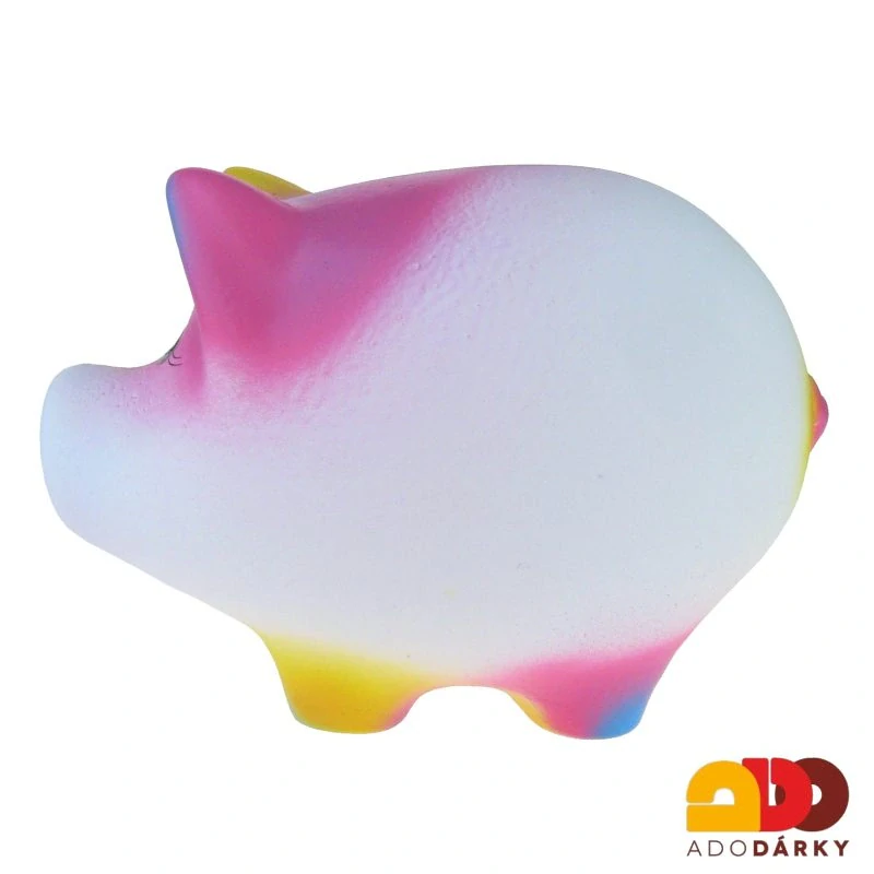 Pokladnička prasátko střední duhové 24 cm