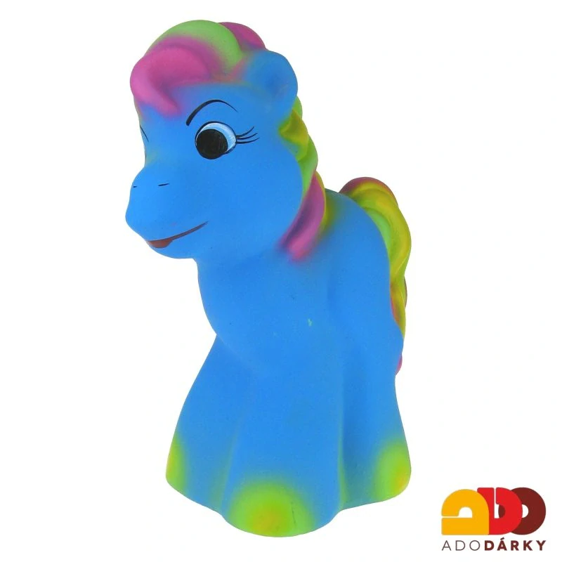 Pokladnička Poník modro-duhový 31 cm