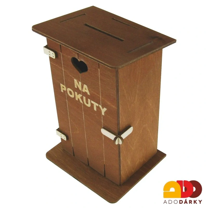 Pokladnička kadibudka "Na pokuty" 11 x 10 x 18,5 cm