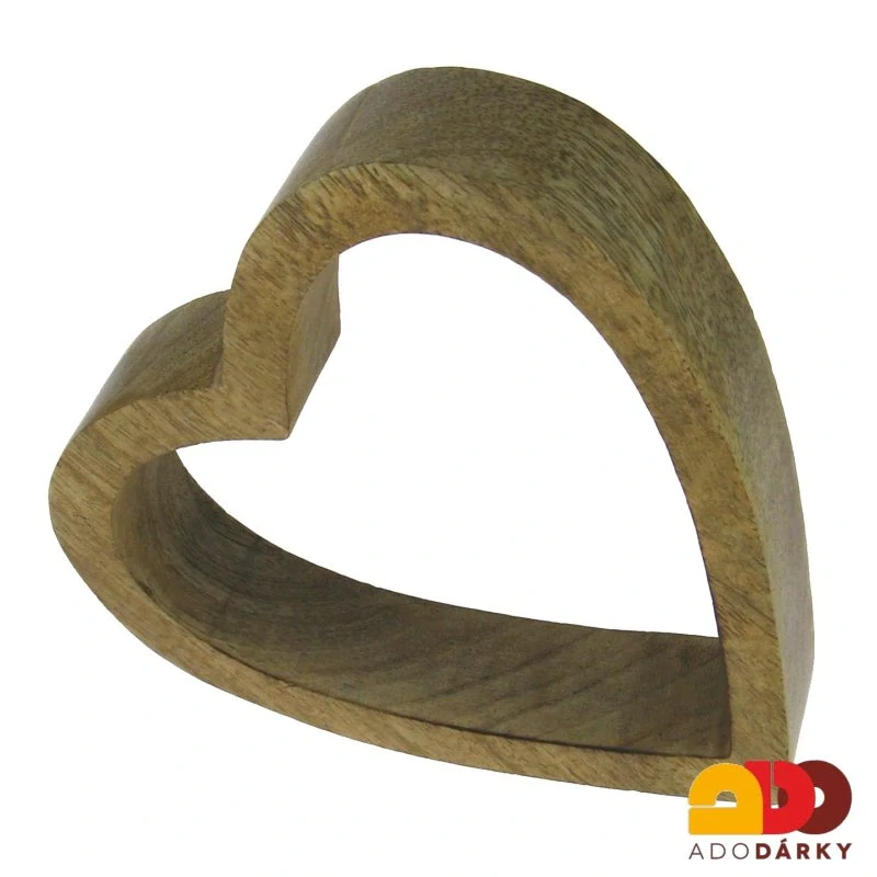 Dřevěné srdce 16 cm