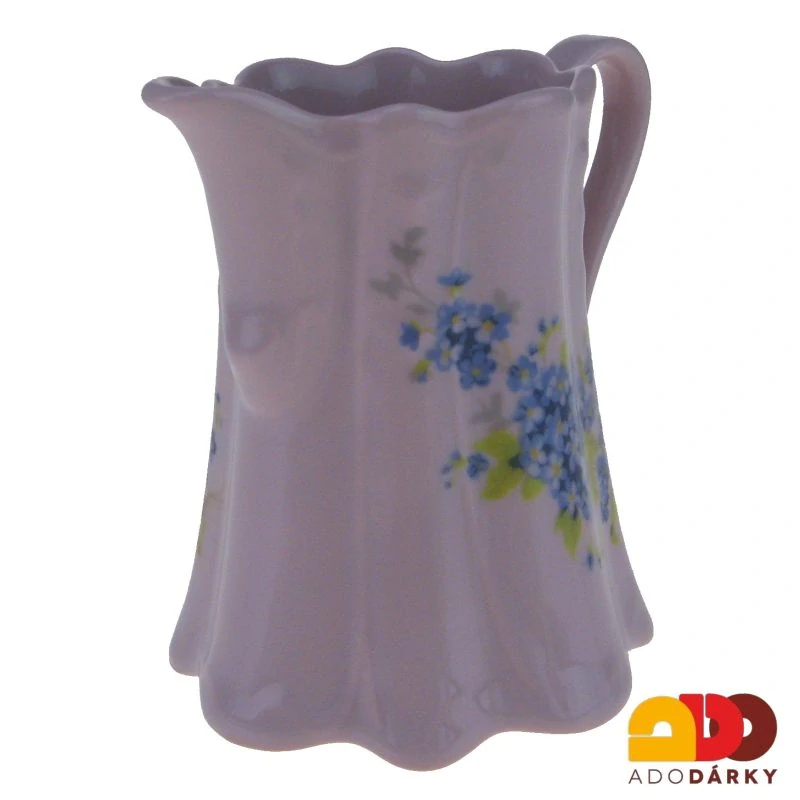 Mlékovka růžový porcelán pomněnky 0,3l