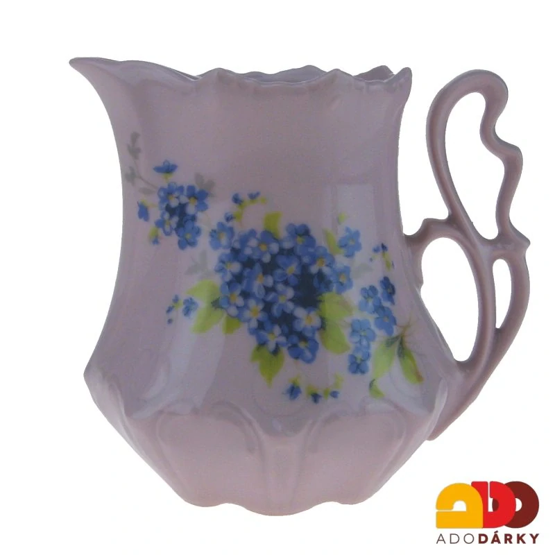 Mlékovka růžový porcelán pomněnky 0,26l