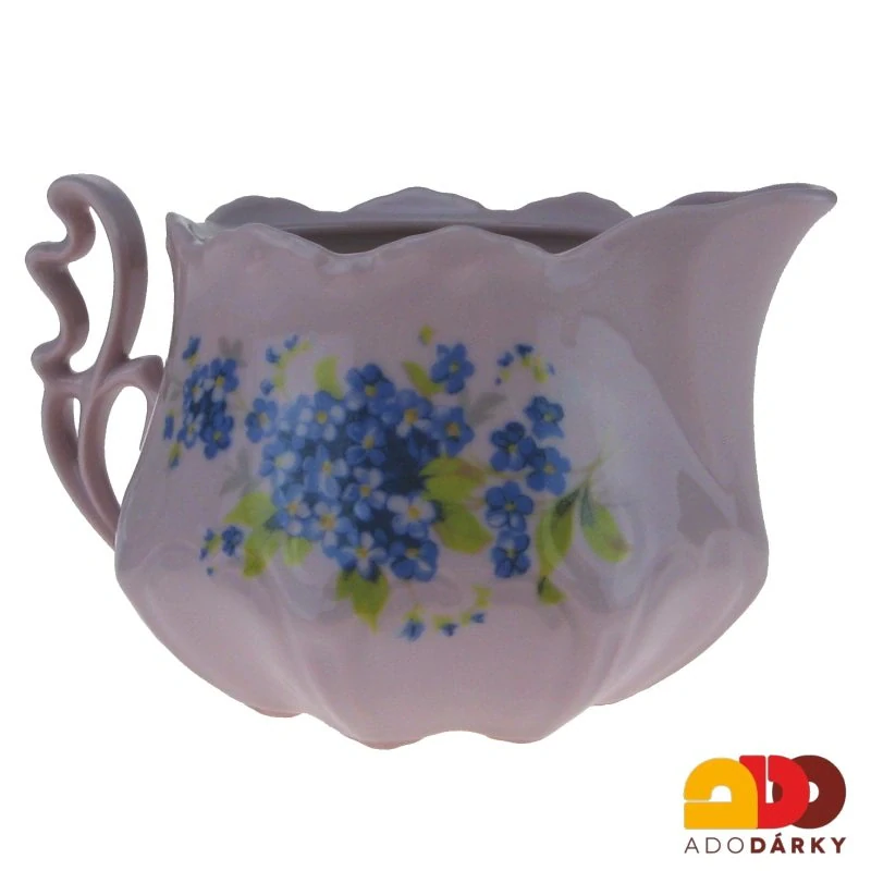 Mlékovka růžový porcelán nižší pomněnky 0,3l