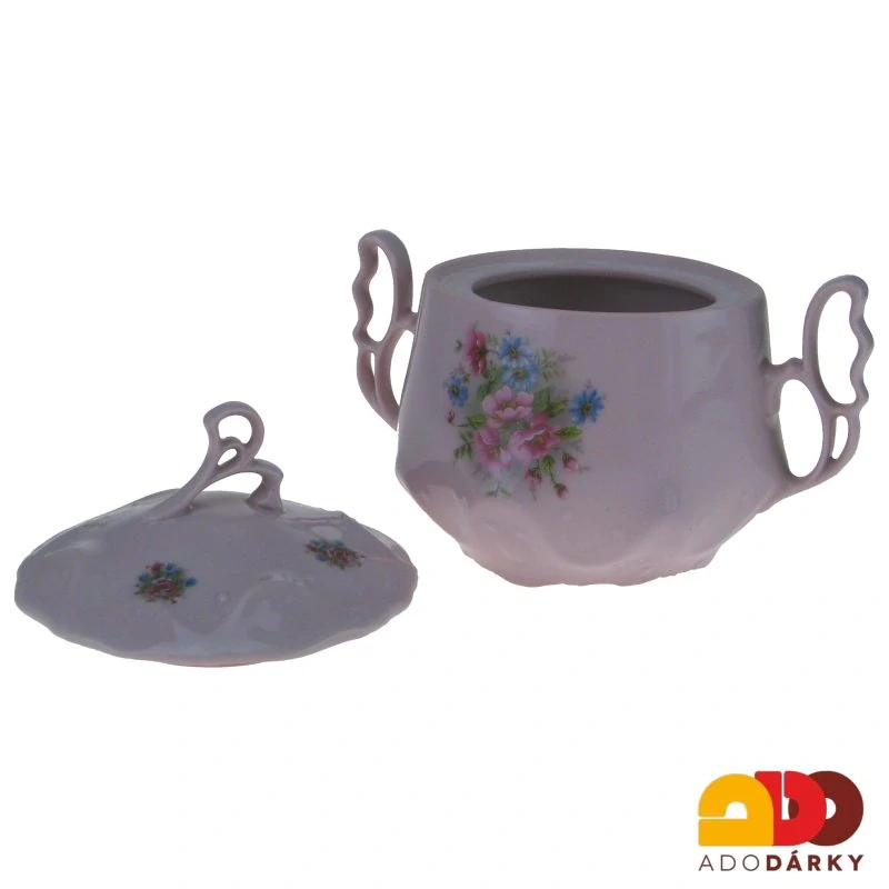 Cukřenka baňatá růžový porcelán gladys - květy