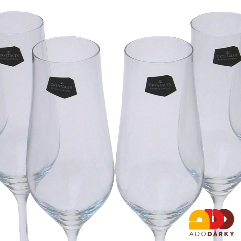 Flétny na šampaňské Tulipán 170 ml, sada 6 ks