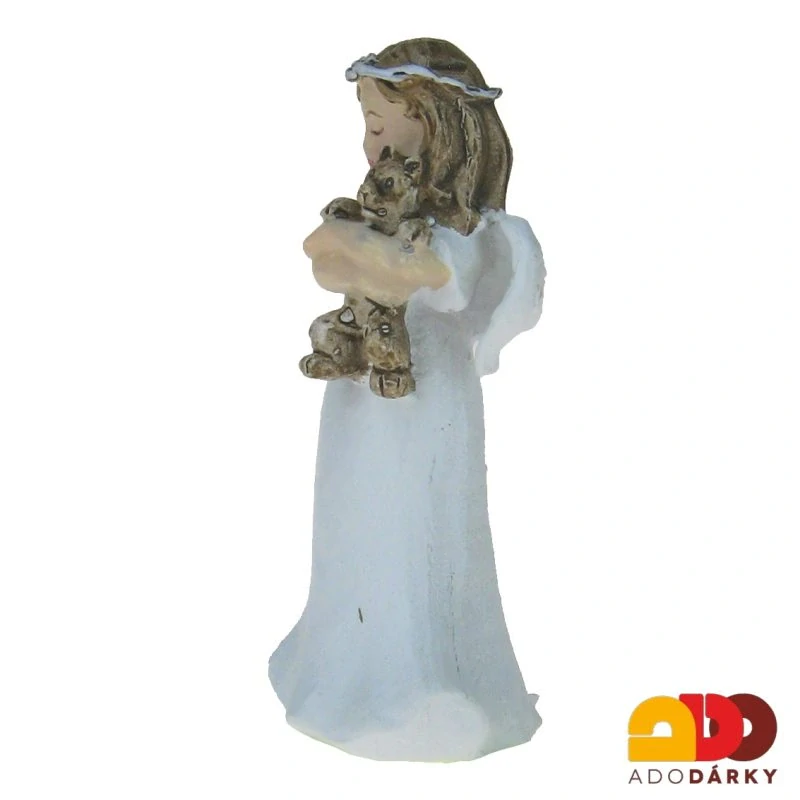 Anděl maličký s medvídkem 7,5 cm