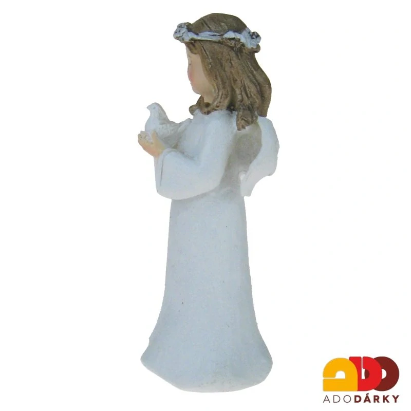 Anděl maličký s ptáčkem 7,5 cm