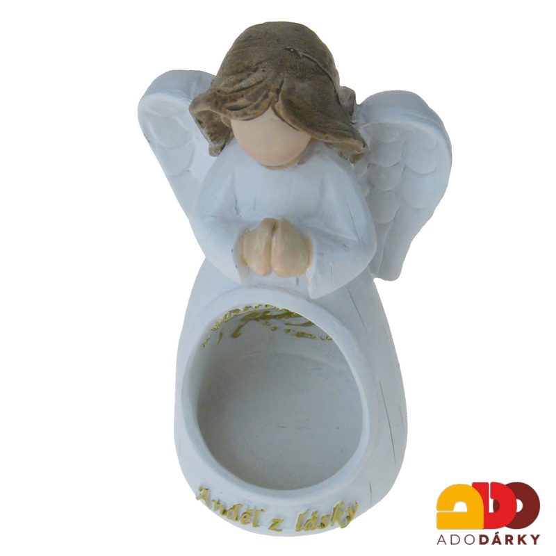 Svícen modlící se anděl "Anděl z lásky" 13 cm