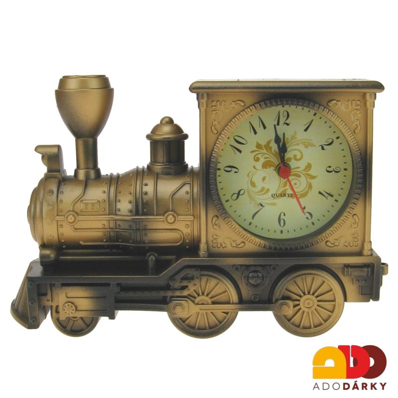 Hodiny s budíkem - lokomotiva 18 cm