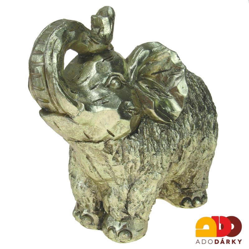 Slon zlaté barvy 25 cm