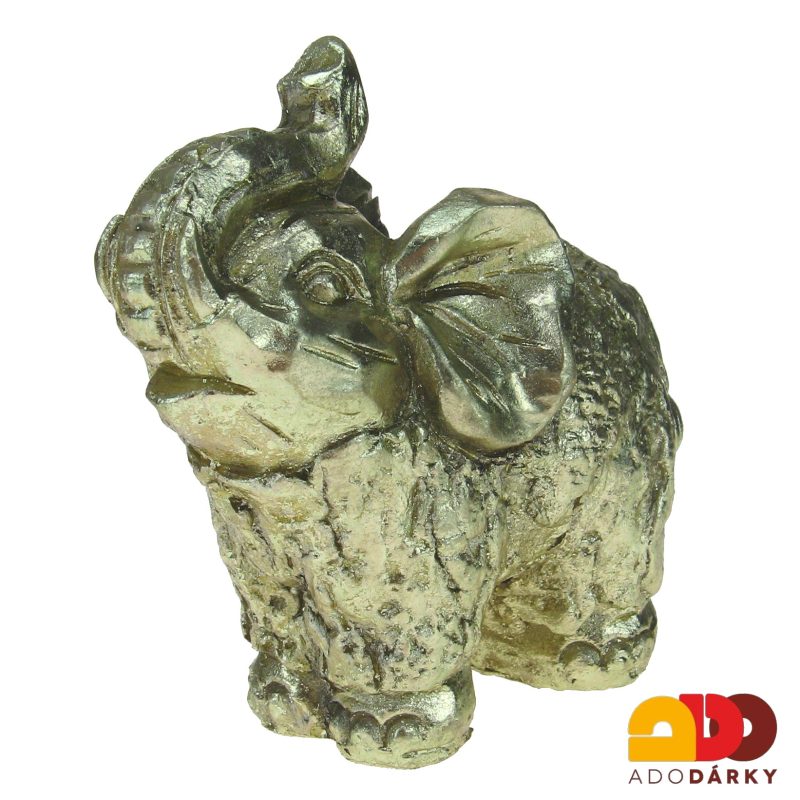 Slon zlaté barvy 14 cm
