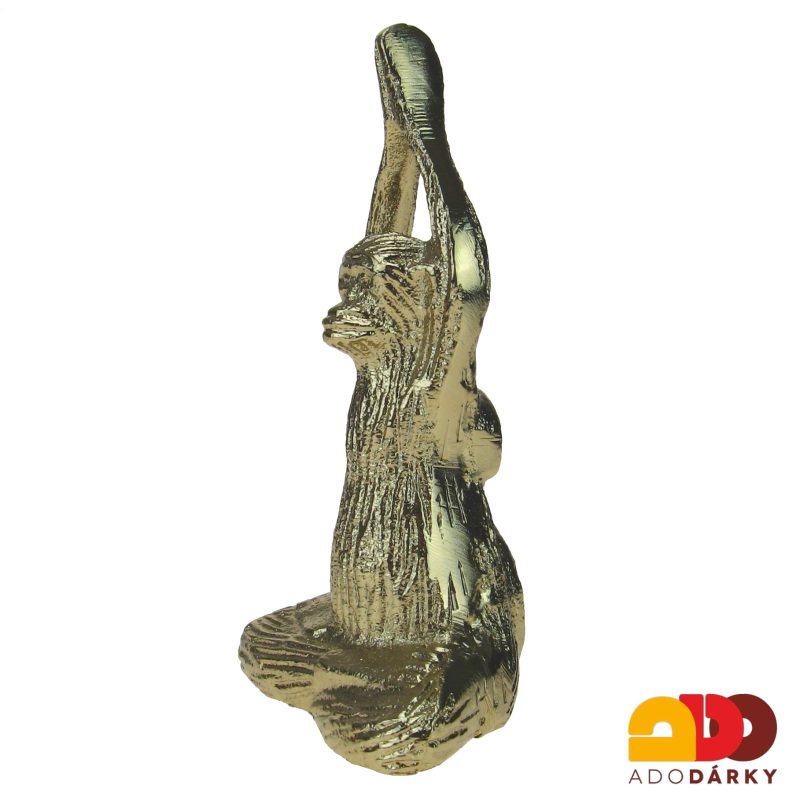 Opice se zvednutýma rukama z kovu 10 cm