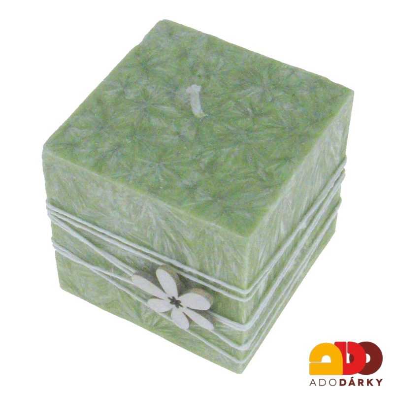 Svíčka kostka Bergamot a verbena 7,5 cm