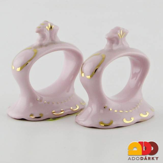 Ubrouskovníčky růžový porcelán 4,5 cm