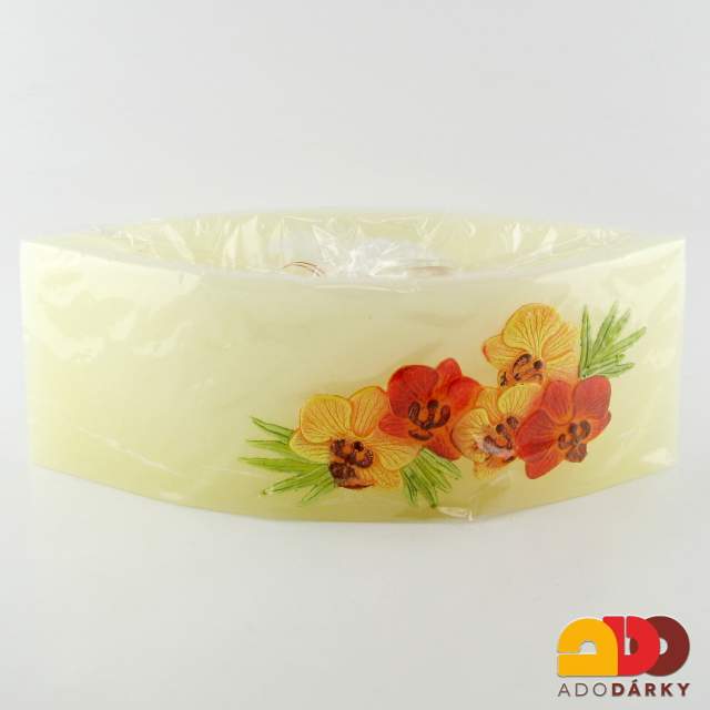 Lampion loďka červená orchidej