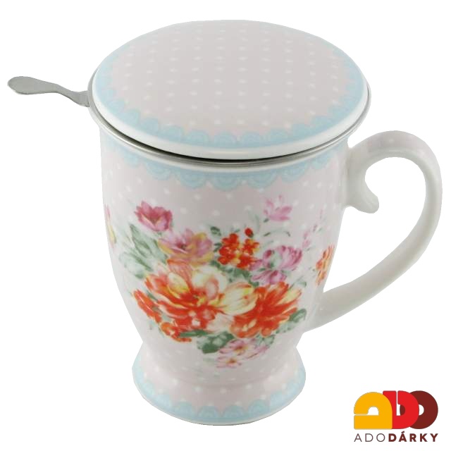 Hrnek na bylinky s kovovým sítkem 0,25 l