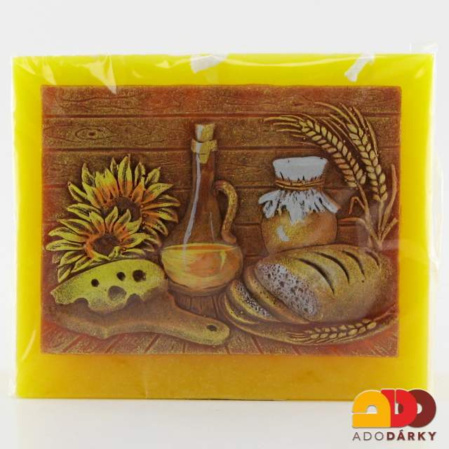 Svíčka se dvěma knoty "Prostřený stůl" 13 cm