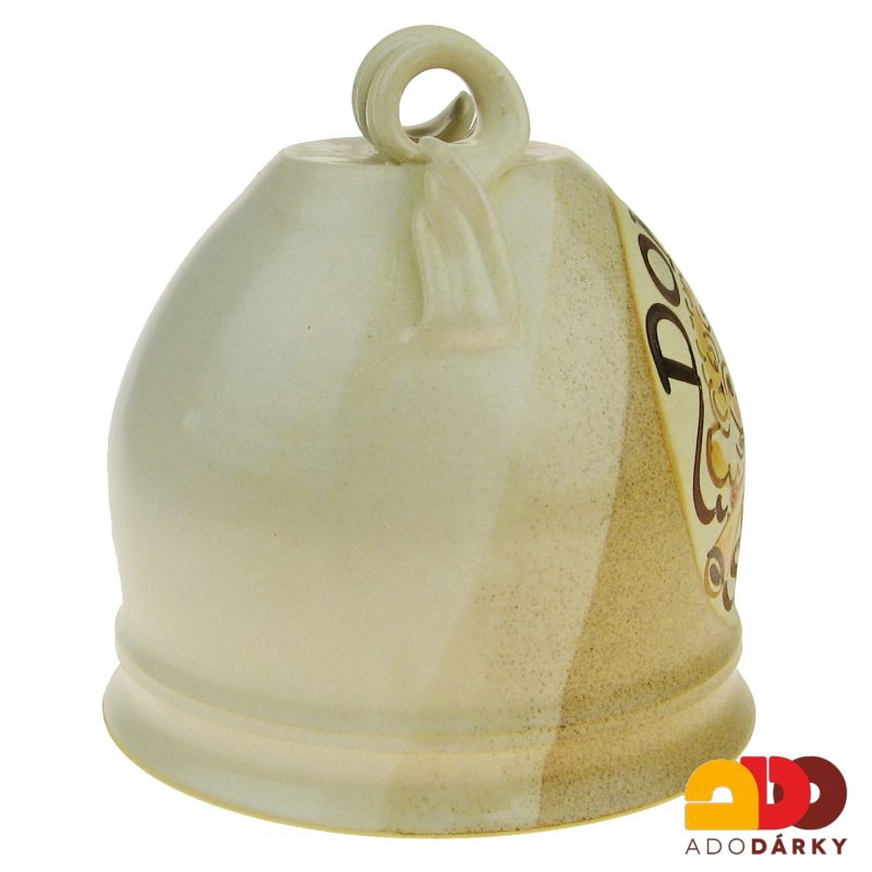 Keramický zvon "Domácí štěstíčko" 17 cm