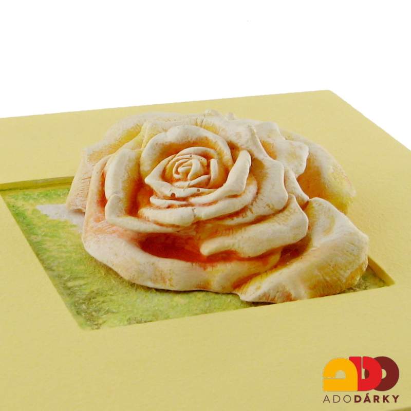 Obrázek na zeď "Růže" růžovoranžová  23,5 cm