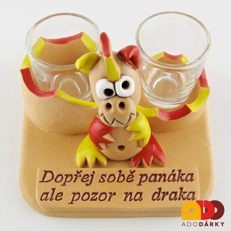 Drak se štamprlemi žluto-červený