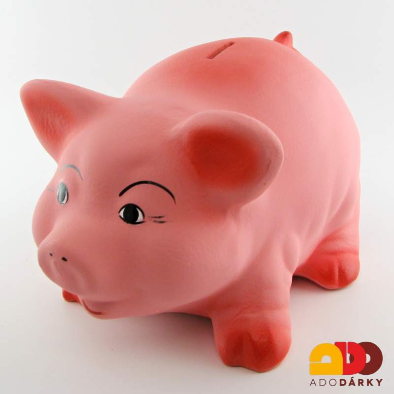 Pokladnička prase velké růžové 27 cm