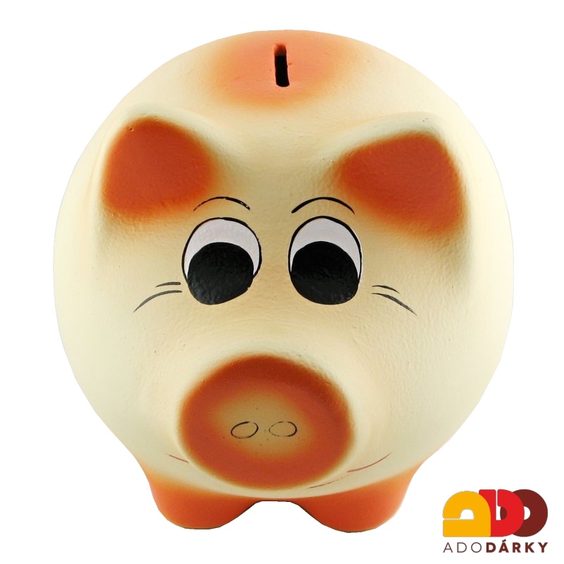 Pokladnička prase žluté  MAXI 33 cm