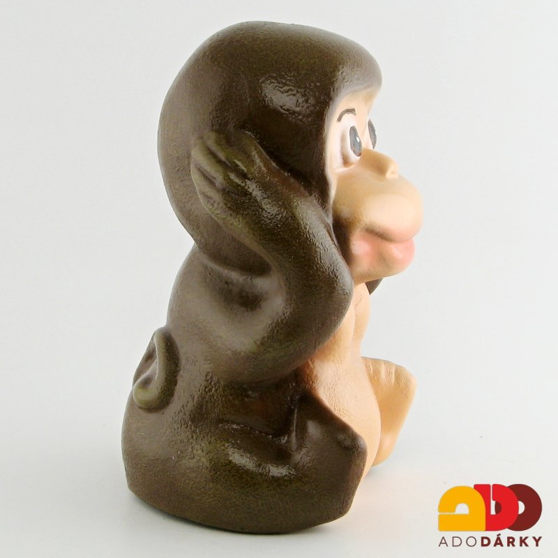 Pokladnička opice "neslyším" 19 cm