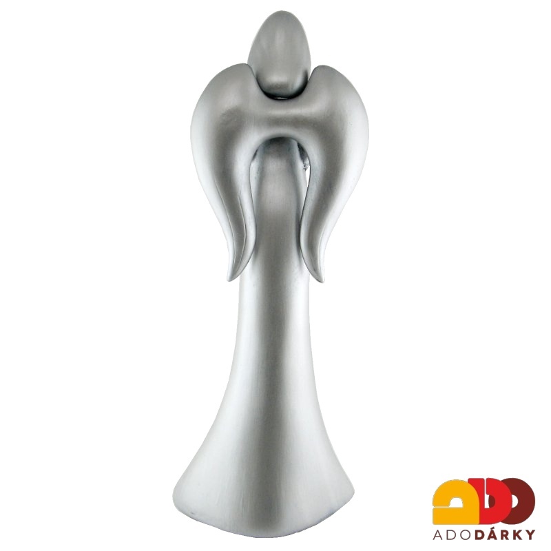 Anděl stříbrný 58 cm