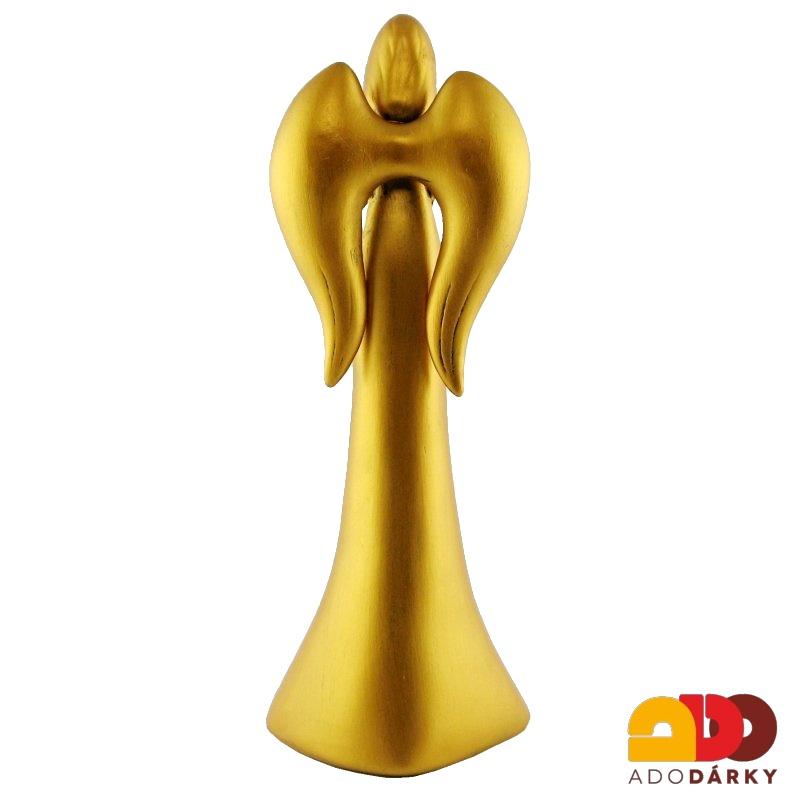 Anděl zlaté barvy 43 cm
