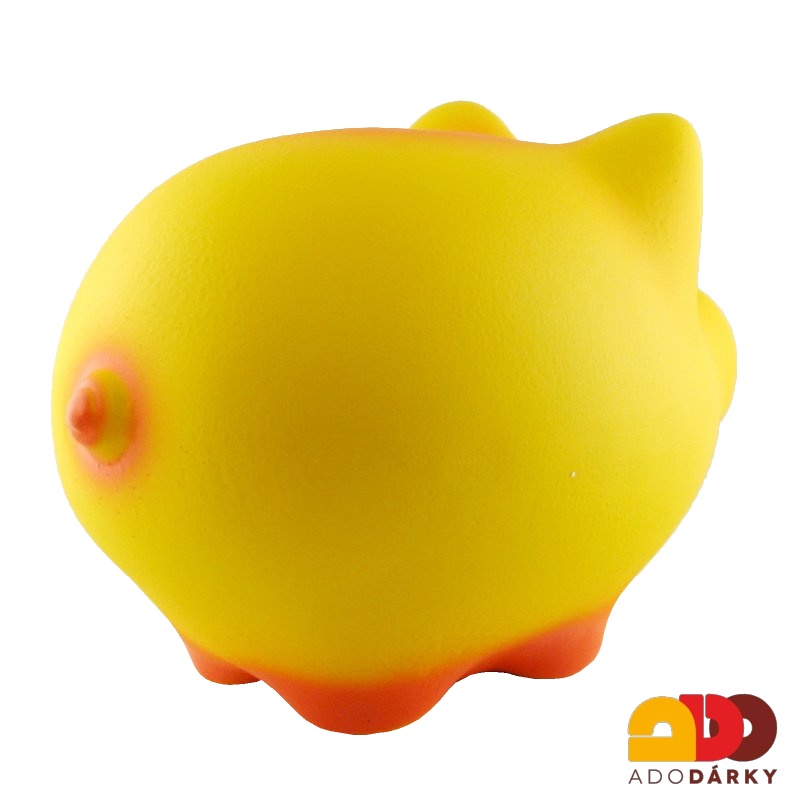 Pokladnička prase celé žluté  MAXI 33 cm