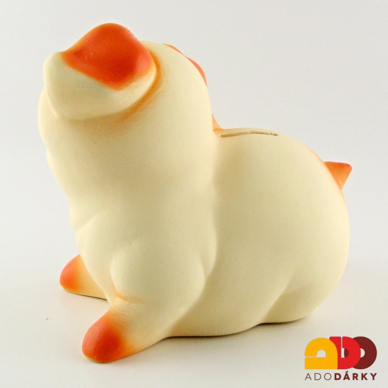 Pokladnička prase malé světle žluté 19 cm