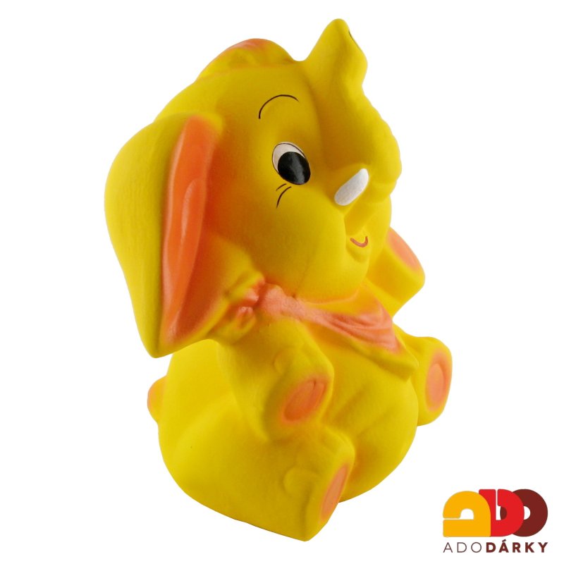 Pokladnička slon obrovský žlutý 29 cm