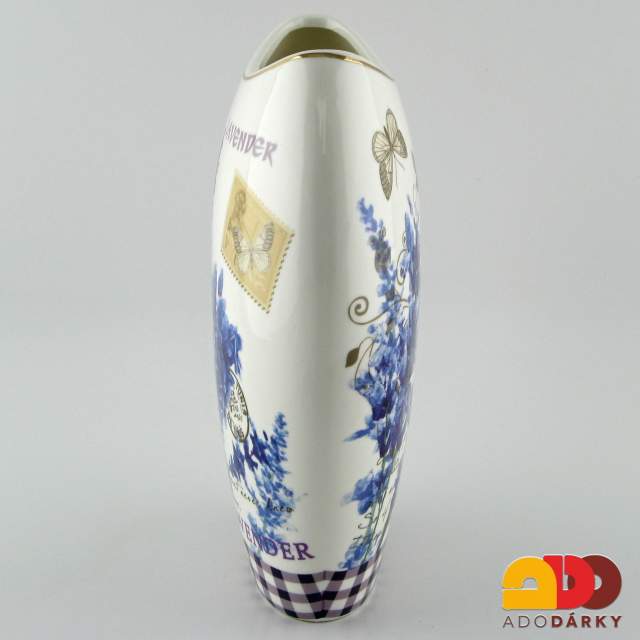 Porcelánová váza 21 cm levandule