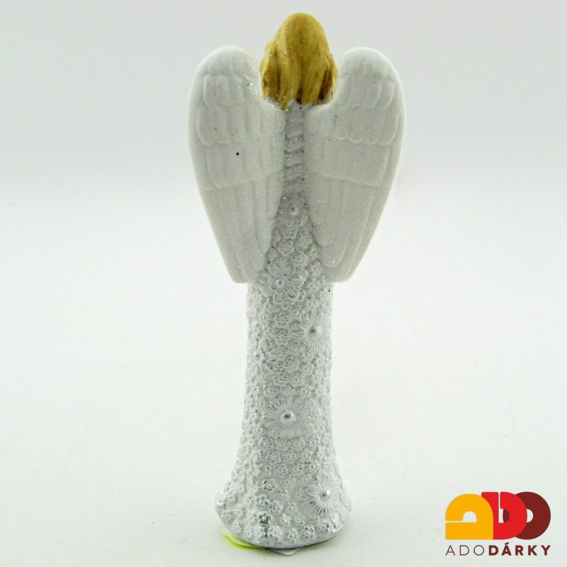 Anděl v květovaných šatech 12 cm