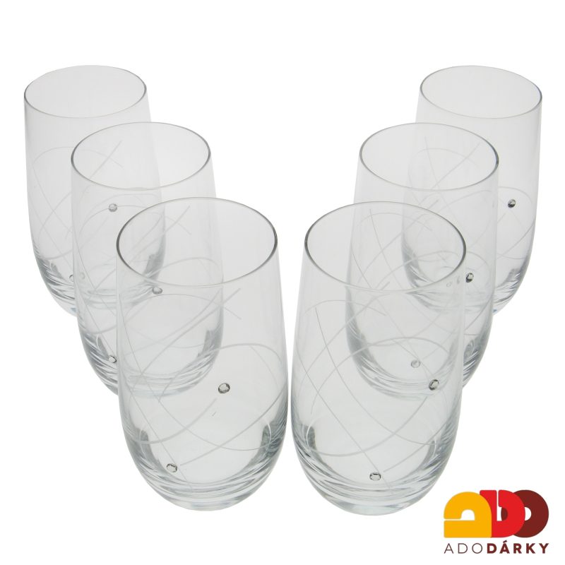 Sada sklenic na vodu Swarovski 390 ml, 6 ks