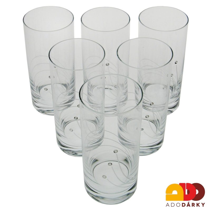 Sada sklenic na vodu Swarovski 250 ml, 6 ks
