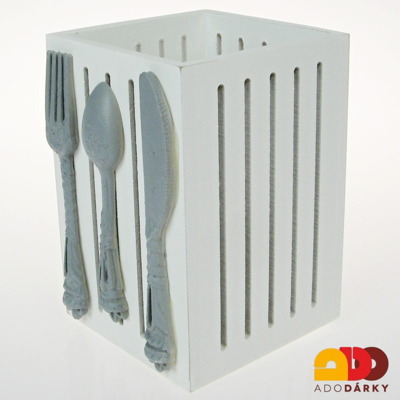 Dřevěná krabička na příbory 15cm