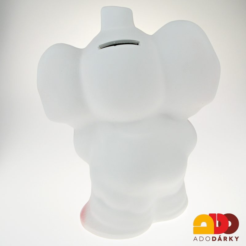 Pokladnička slon bílý 26 cm