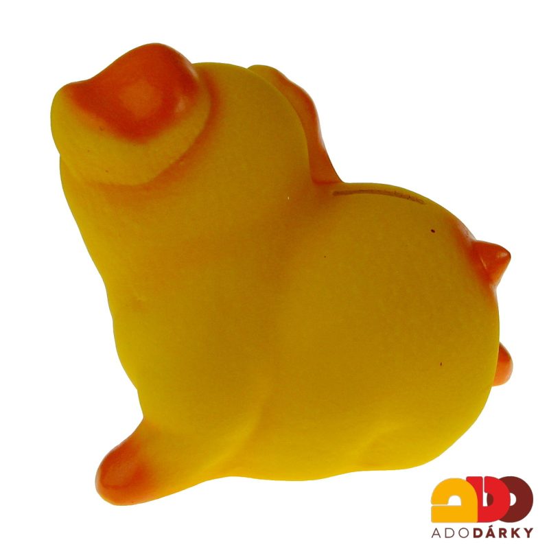Pokladnička prase malé žluté 19 cm