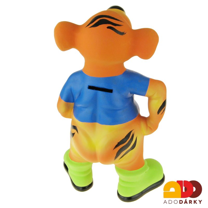 Pokladnička tygr v modrém tričku 37 cm