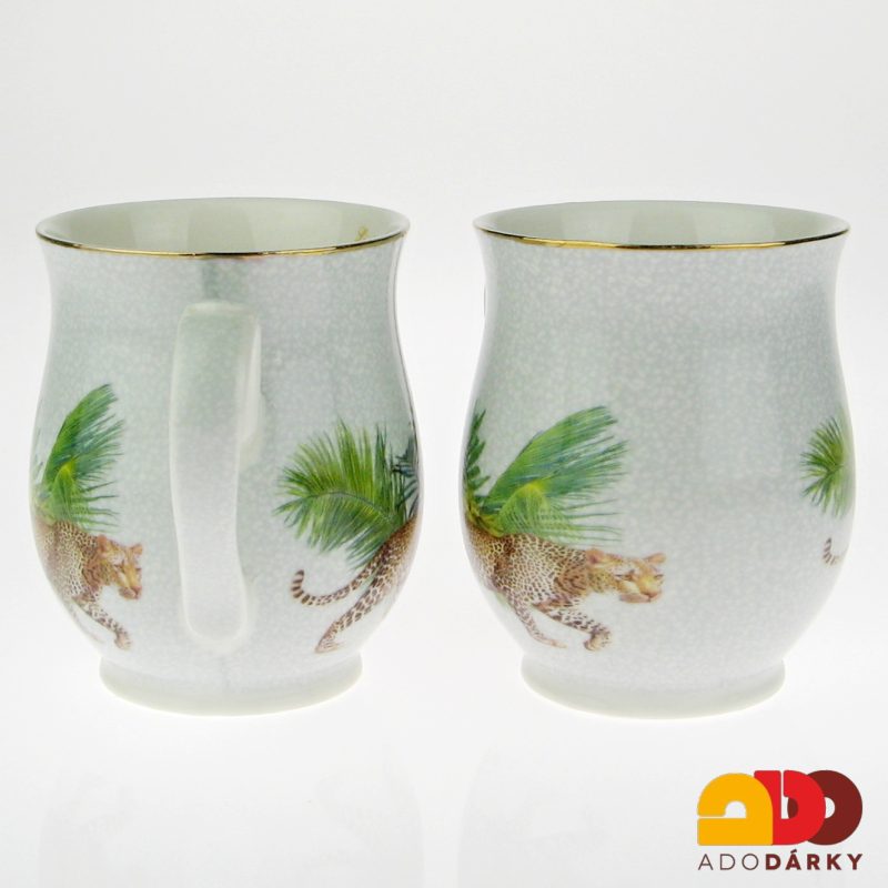 Sada dvou baňatých hrnků se lžičkami Gepard 0,3 l