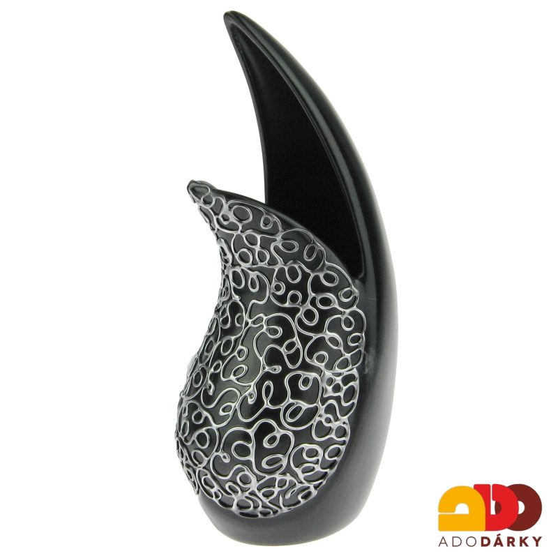 Keramická váza zdobená ornamenty 29 cm