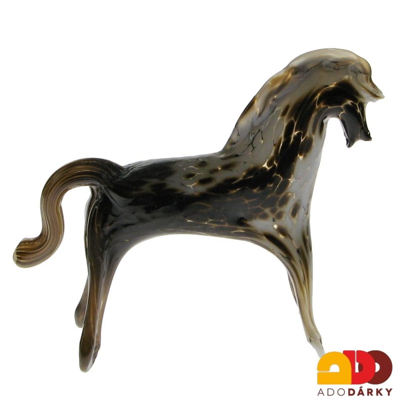 Skleněná figurka kůň 15 cm
