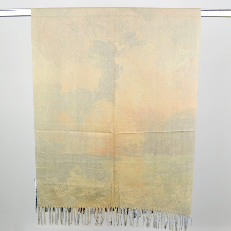 Kašmírová dámská šála "2v1" malované moře