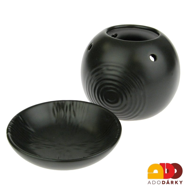 Aromalampa "Šnek" černá 12 cm
